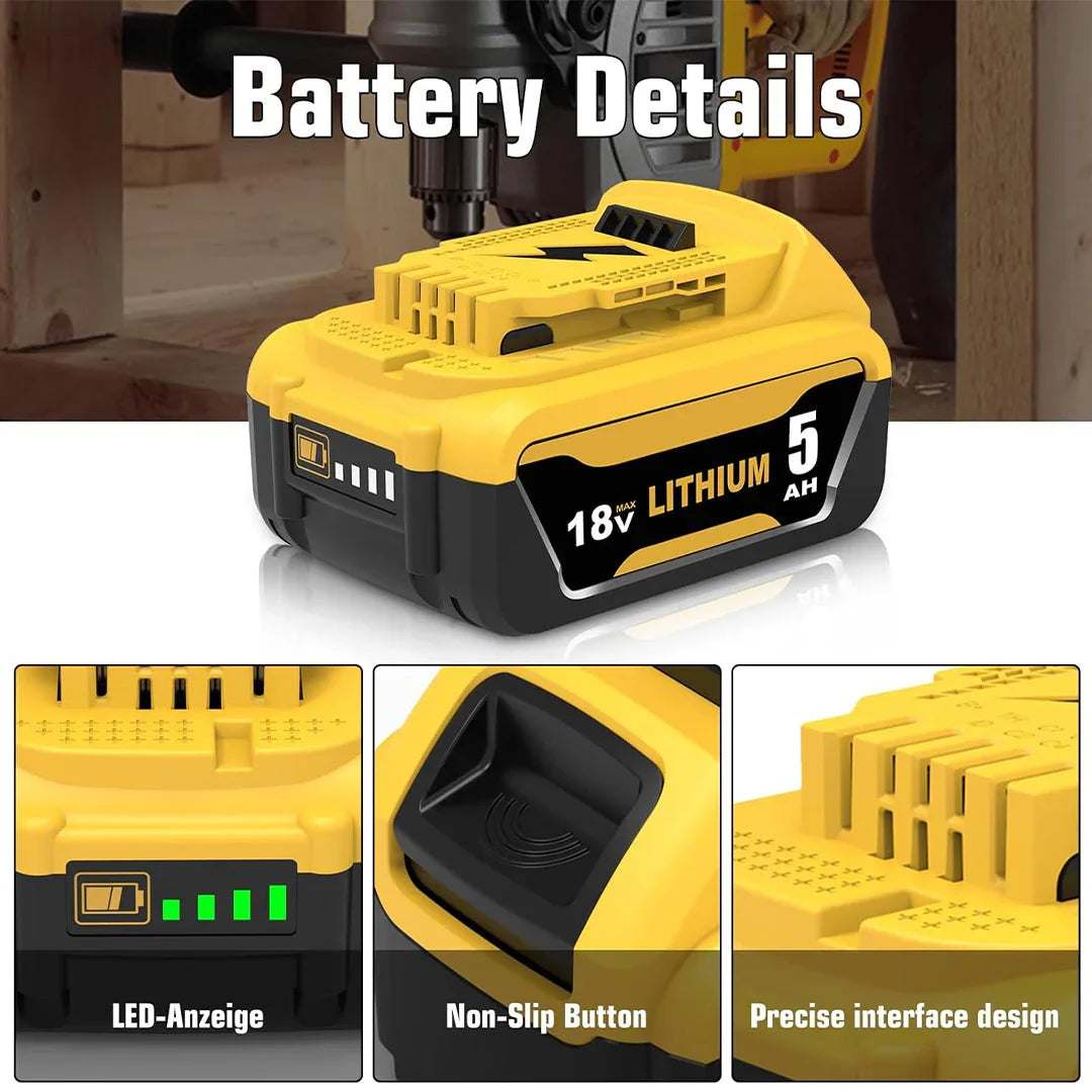 DeWalt 18V 5.0Ah Battery Combo Kit – Twin Pack